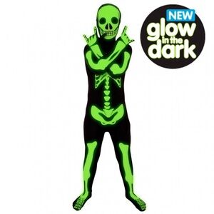 Morphsuit Kids’ Skeleton Suit One Piece Glow in the Dark Size XL